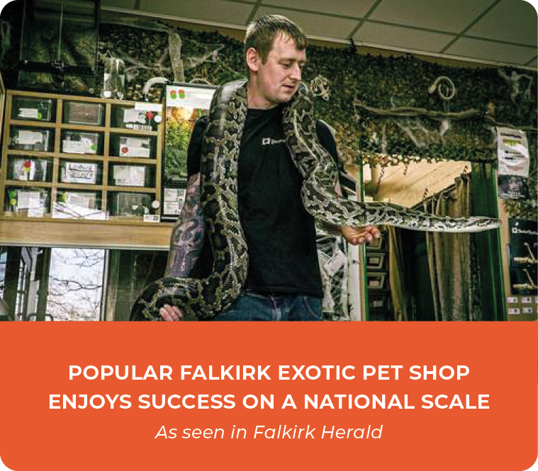 Popular Falkirk Exotic Pet Shop Enjoys Success On A National Scale